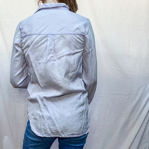 Old navy purple button up button down - Picture 2 of 7